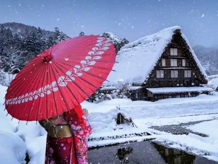 La magie de Shirakawa-go et ses toits de chaume sous la neige